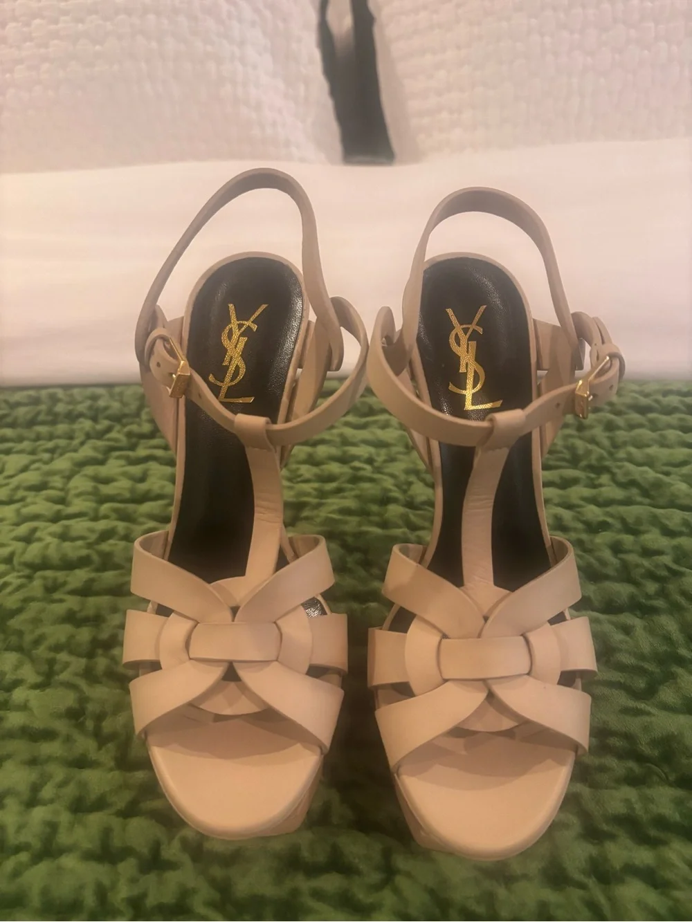 Saint Laurent Tribute 105 Nude Heel SZ 38.5